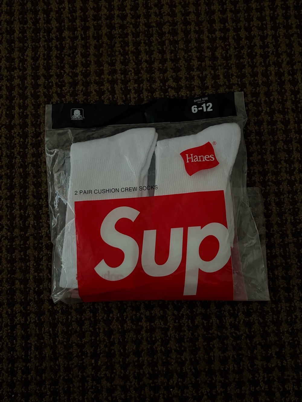 White Supreme Socks